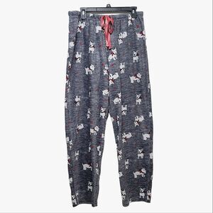 Dog Print Sleepwear Drawstring Pants XL